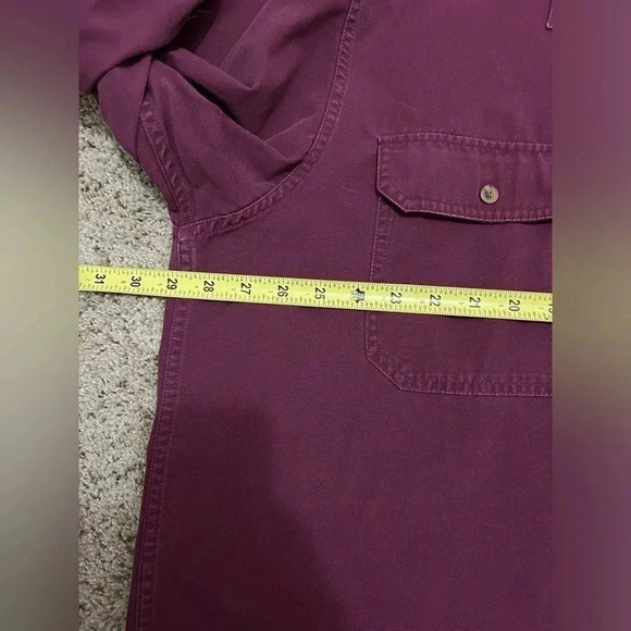 CABELA’S Men’s Button Up Shirt Long Sleeve Red Maroon Casual 100% Cotton 2XL - Picture 5 of 7